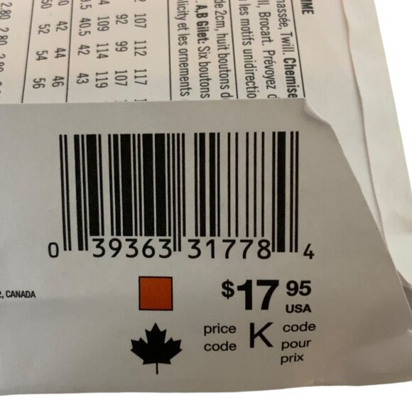 Simplicity 2895 Mens Frock Coat Shirt Vest Sewing Pattern Size 38-44 Theater - Picture 6 of 6